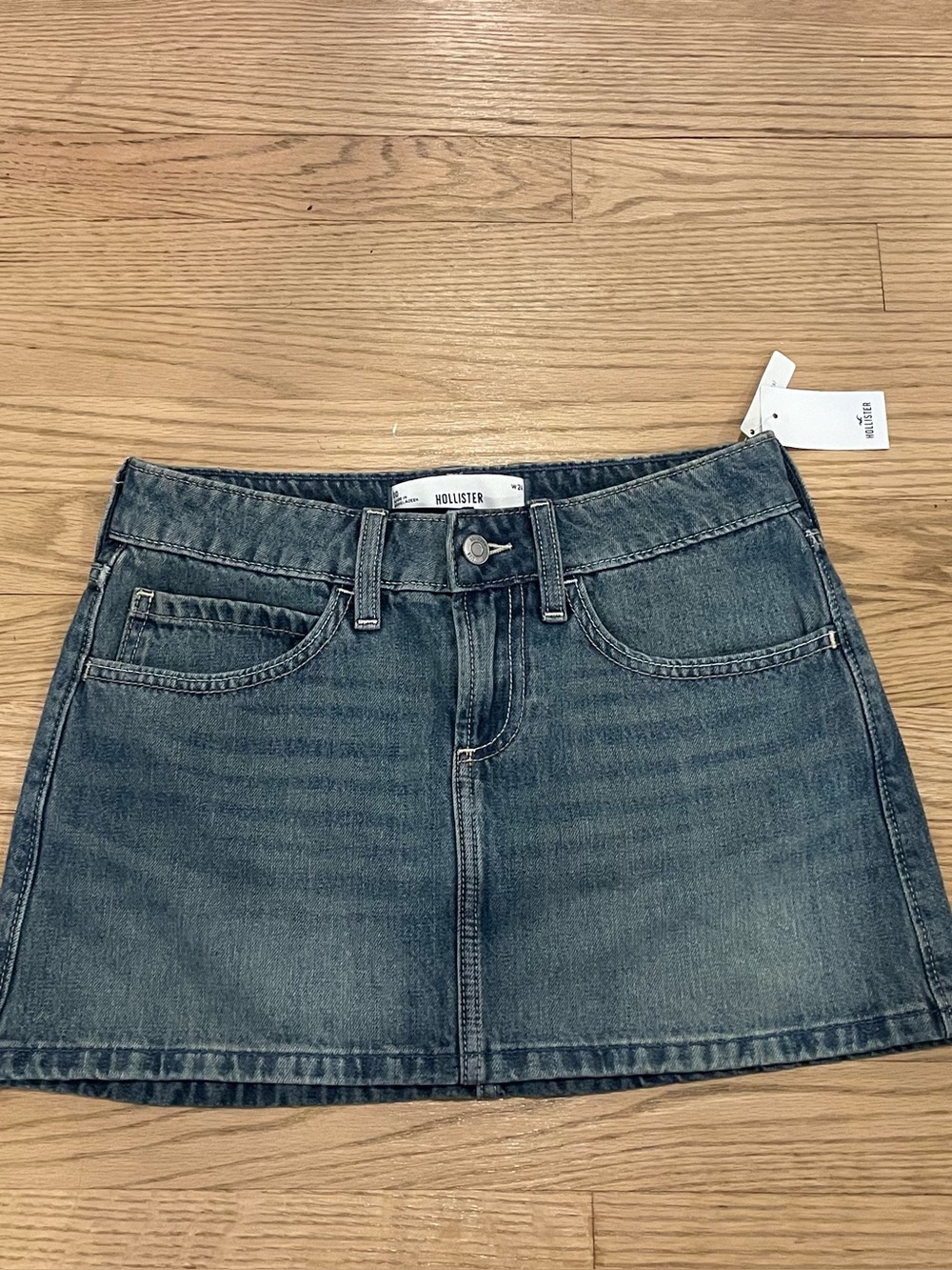 Hollister Denim Mini Skirt Shorts - Blue